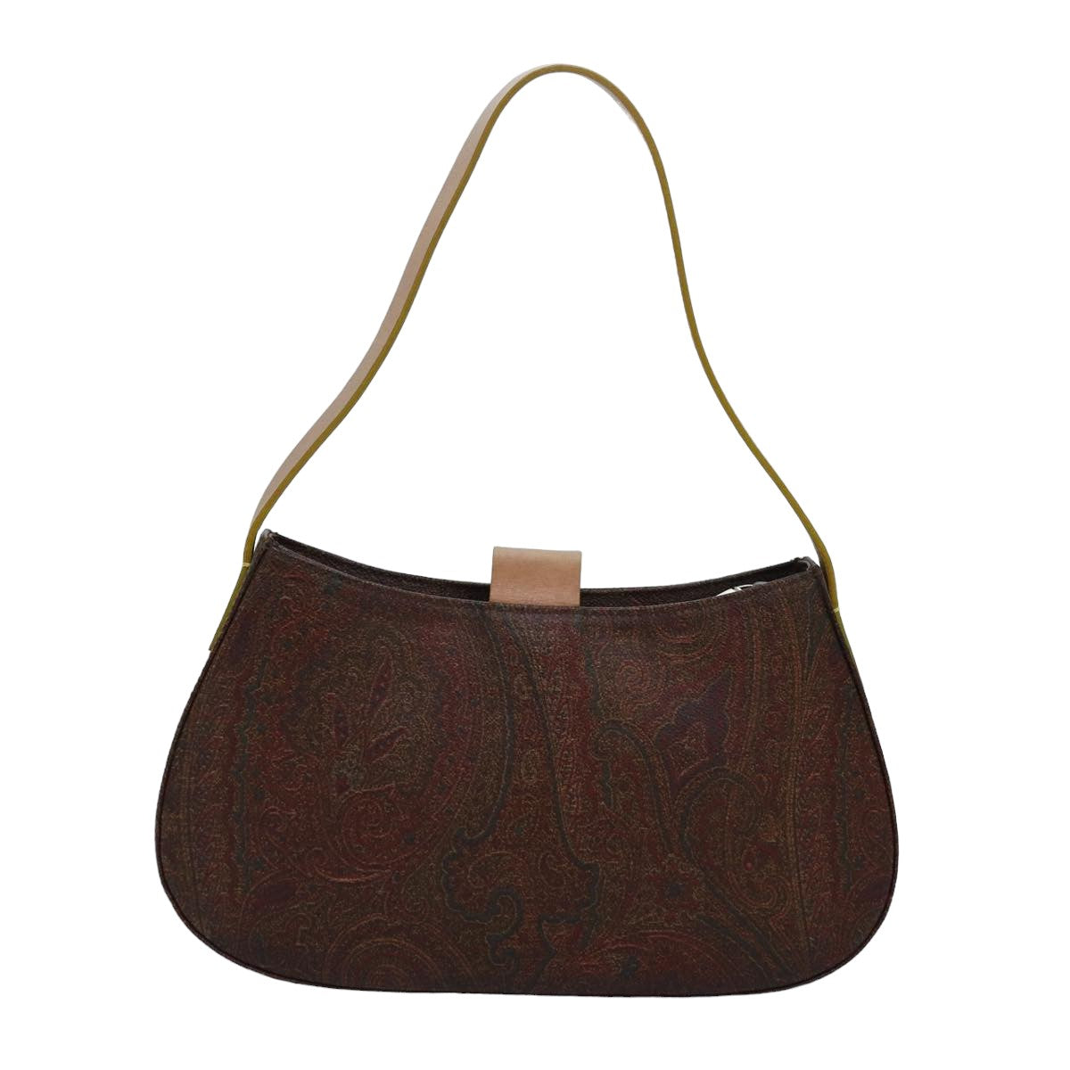 ETRO Paisley Shoulder Bag PVC Leather Brown Auth 83445 - 0