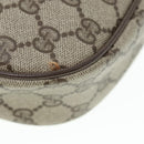 GUCCI GG Supreme Web Sherry Line Clutch Tasche PVC Beige Rot 89 01 034 Auth 83463-7