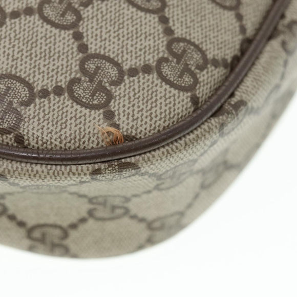 GUCCI GG Supreme Web Sherry Line Clutch Tasche PVC Beige Rot 89 01 034 Auth 83463