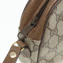GUCCI GG Supreme Web Sherry Line Clutch Tasche PVC Beige Rot 89 01 034 Auth 83463-9