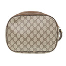 GUCCI GG Supreme Web Sherry Line Clutch Tasche PVC Beige Rot 89 01 034 Auth 83463-2