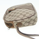 GUCCI GG Supreme Web Sherry Line Clutch Tasche PVC Beige Rot 89 01 034 Auth 83463-4