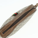 GUCCI GG Supreme Web Sherry Line Clutch Bag PVC Beige Red 89 01 034 Auth 83463-5