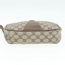 GUCCI GG Supreme Web Sherry Line Clutch Tasche PVC Beige Rot 89 01 034 Auth 83463-6