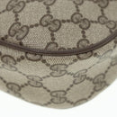 GUCCI GG Supreme Web Sherry Line Clutch Tasche PVC Beige Rot 89 01 034 Auth 83463-14