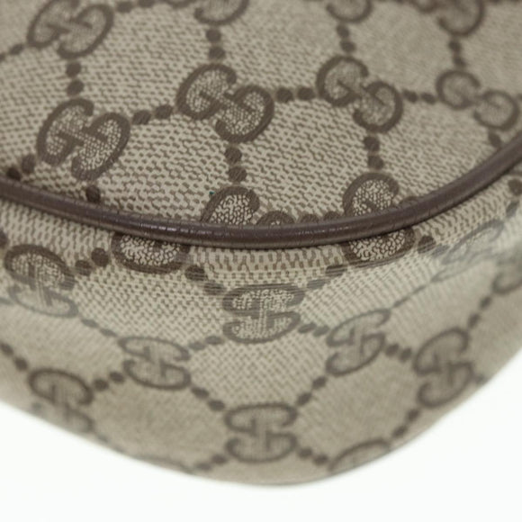 GUCCI GG Supreme Web Sherry Line Clutch Tasche PVC Beige Rot 89 01 034 Auth 83463