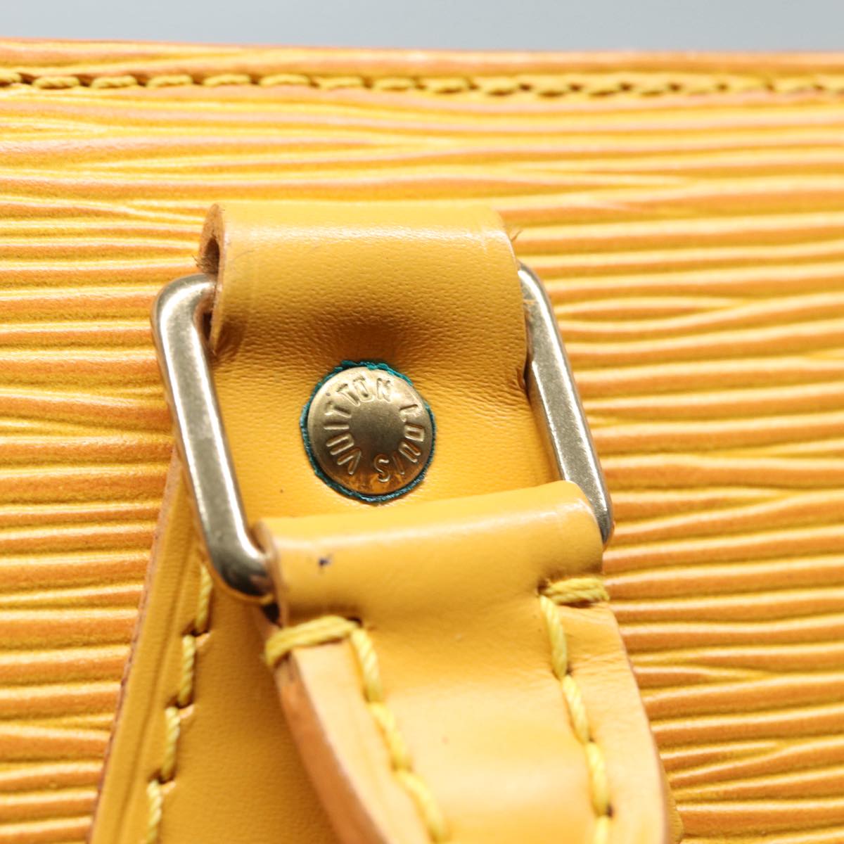 LOUIS VUITTON Epi Sac Plat Hand Bag Yellow M52079 LV Auth 83482