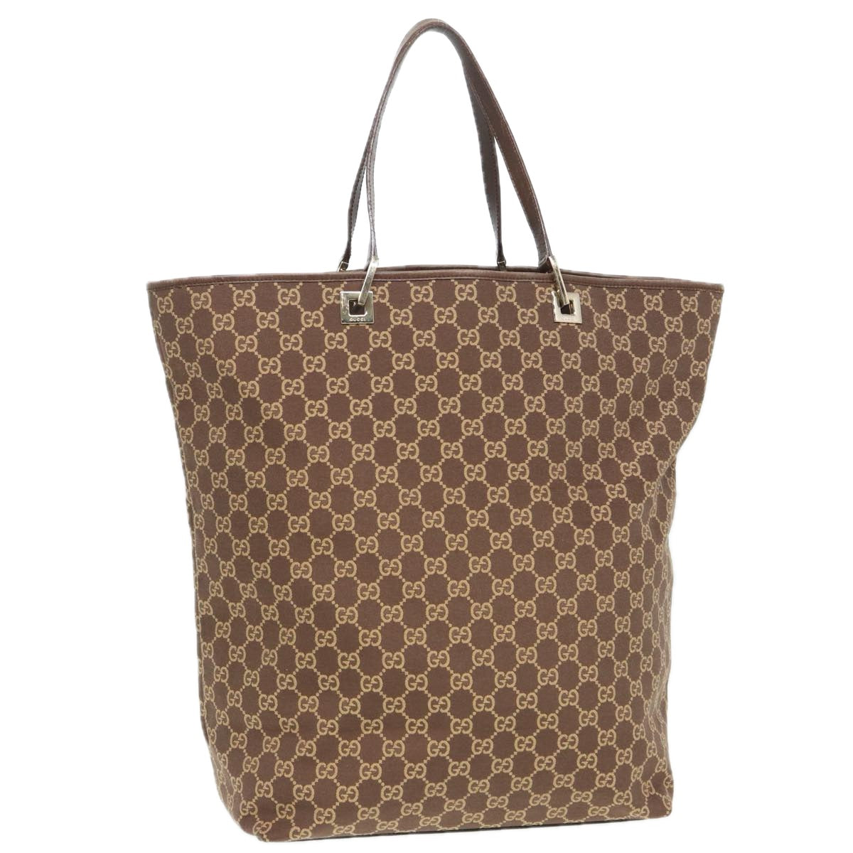 GUCCI GG Canvas Tote Bag Brown Auth 83498