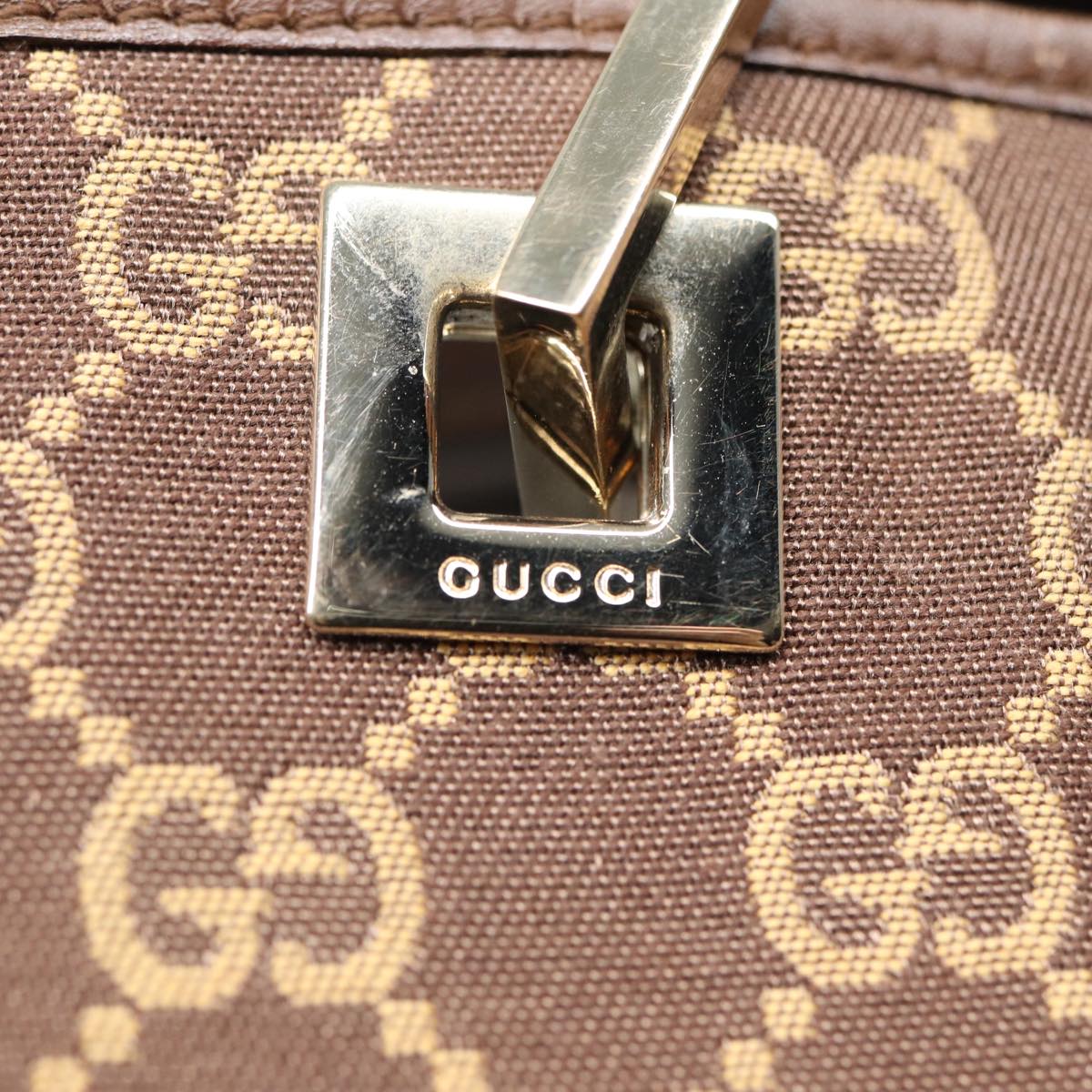 GUCCI GG Canvas Tote Bag Brown Auth 83498