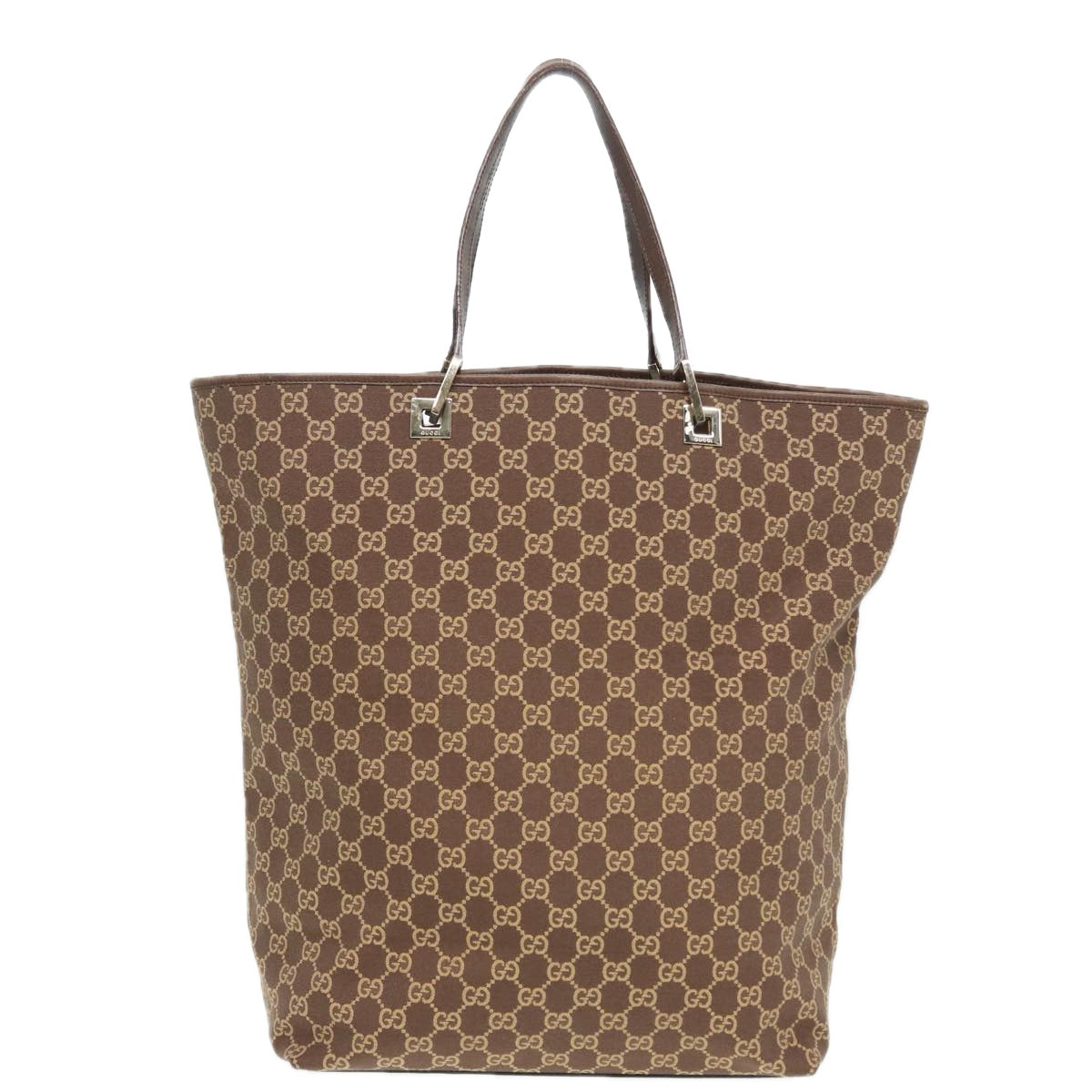 GUCCI GG Canvas Tote Bag Brown Auth 83498