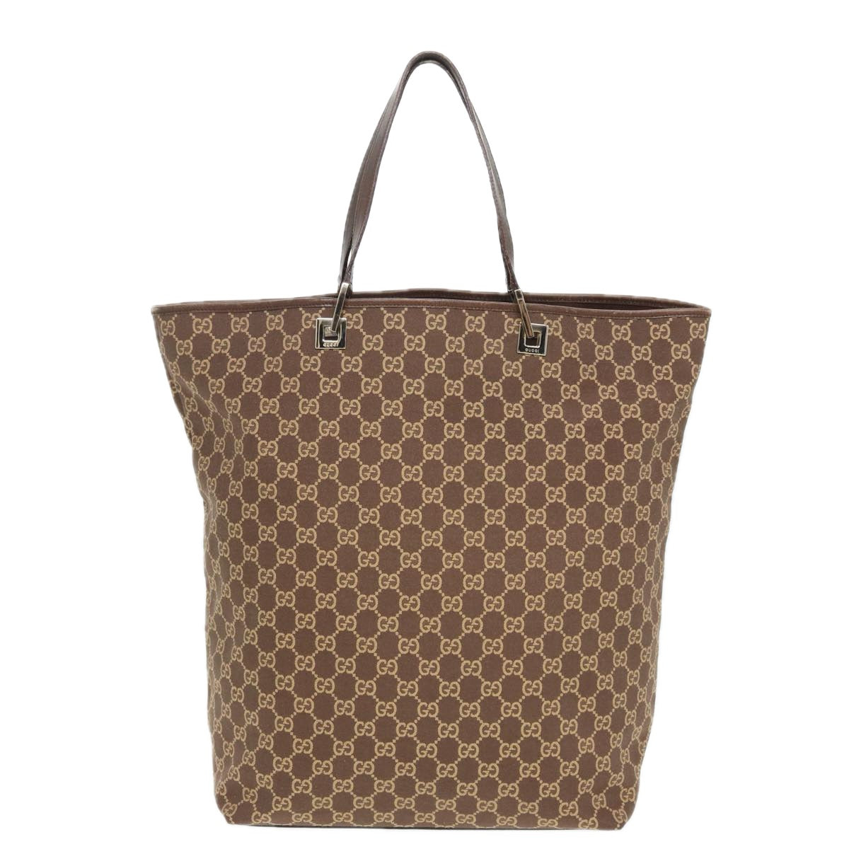 GUCCI GG Canvas Tote Bag Brown Auth 83498