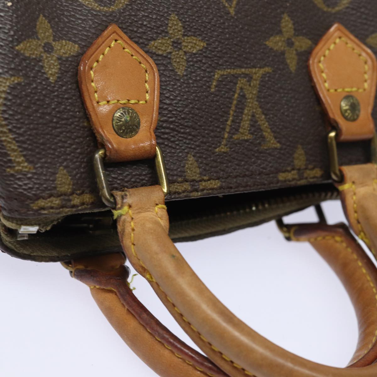 LOUIS VUITTON Monogram Mini Speedy Hand Bag M41534 LV Auth 83523