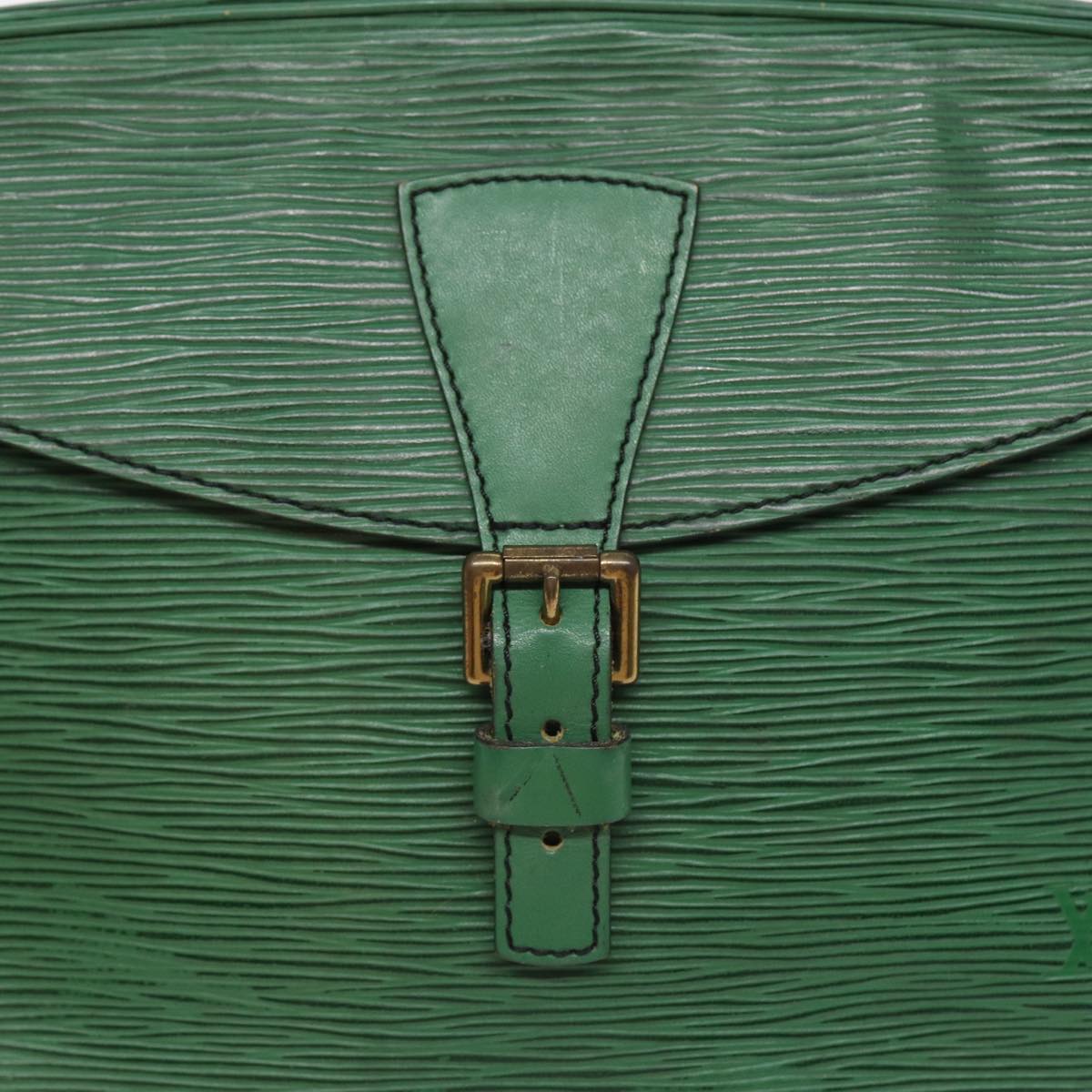 LOUIS VUITTON Epi Jeune Fille MM Shoulder Bag Green M52154 LV Auth 83535