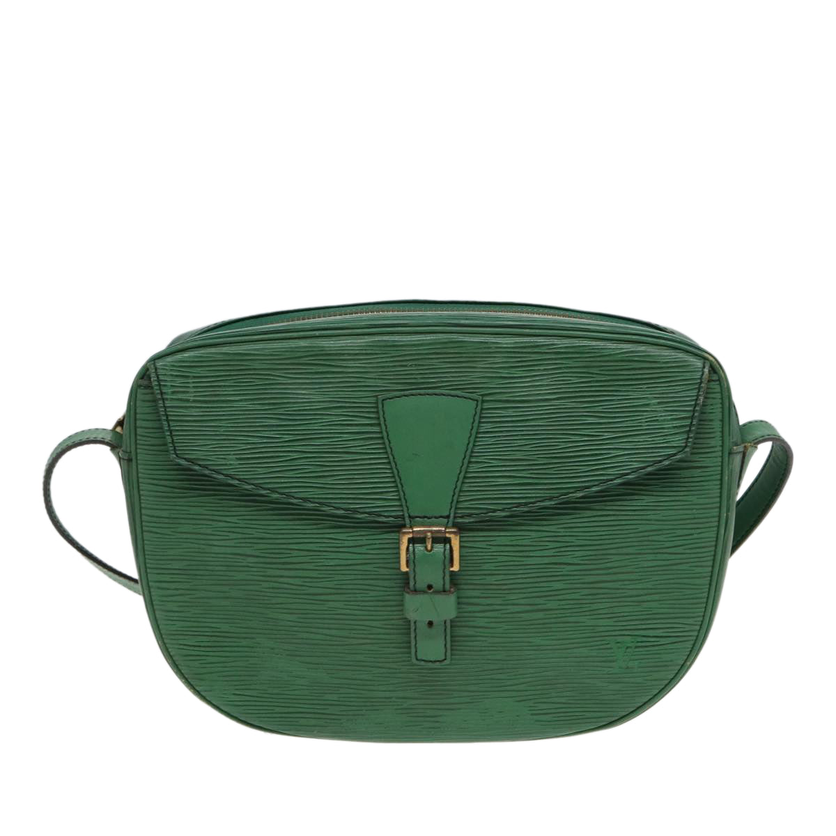 LOUIS VUITTON Epi Jeune Fille MM Shoulder Bag Green M52154 LV Auth 83535