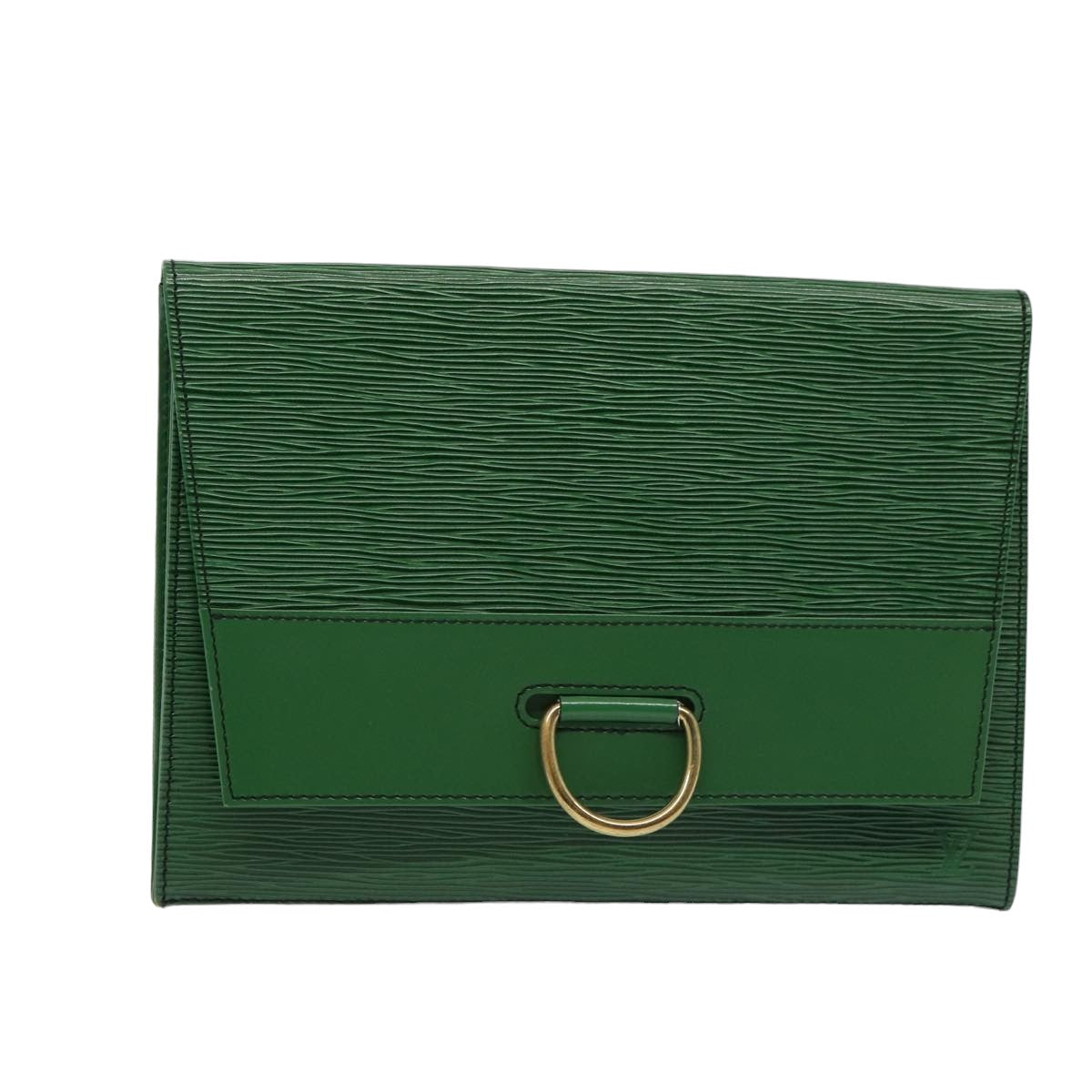 LOUIS VUITTON Epi Jena Clutch Bag Green M52724 LV Auth 83537