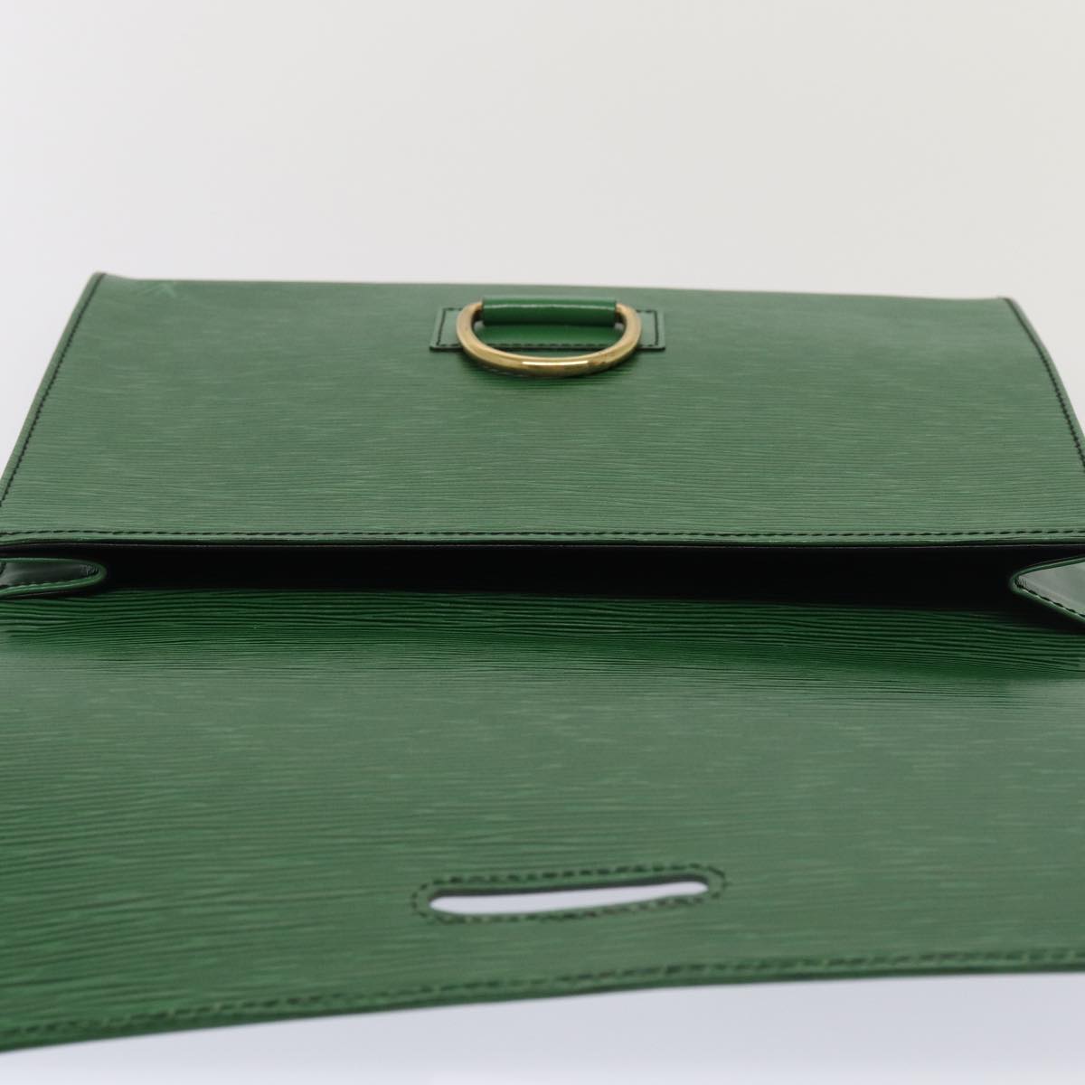 LOUIS VUITTON Epi Jena Clutch Bag Green M52724 LV Auth 83537