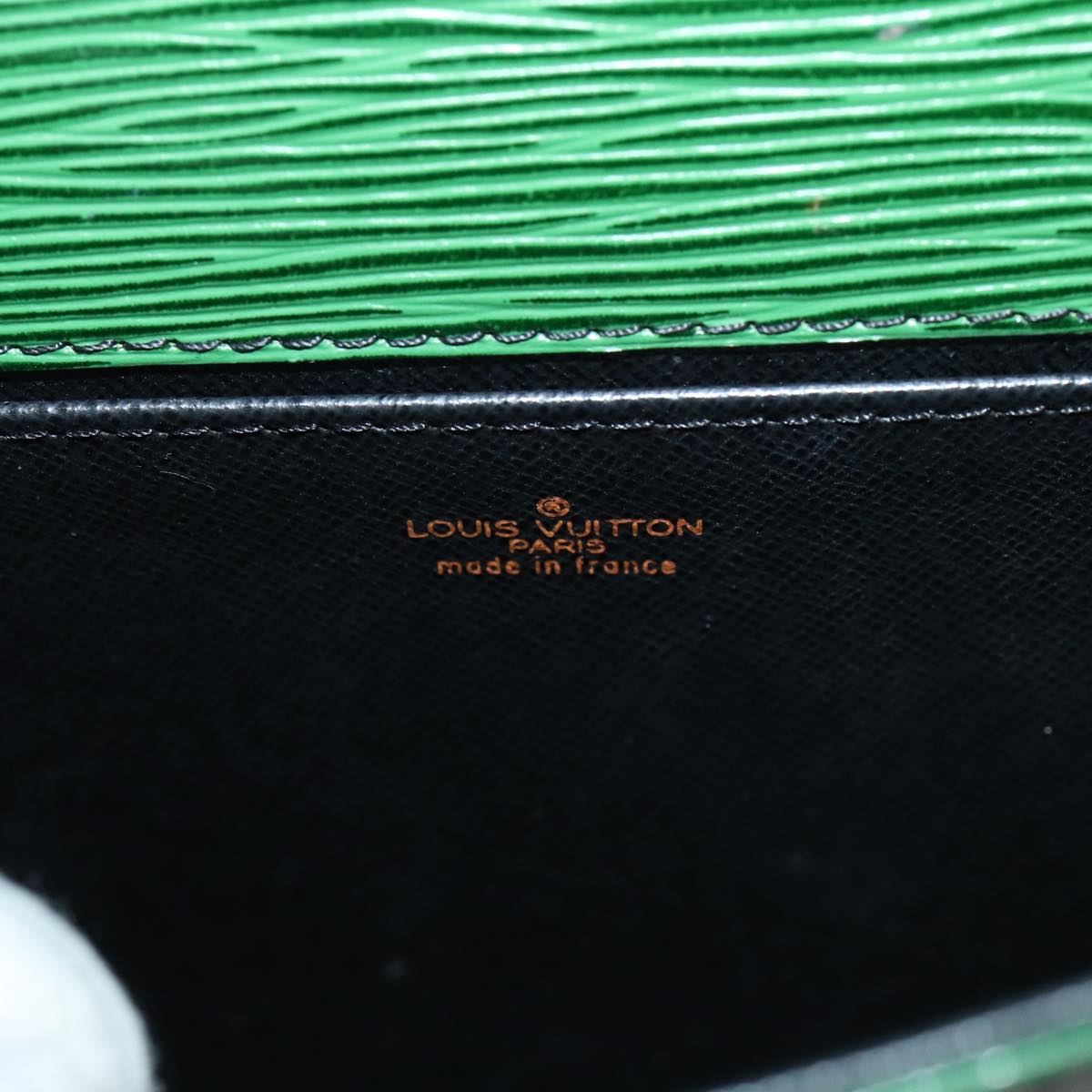 LOUIS VUITTON Epi Jena Clutch Bag Green M52724 LV Auth 83537