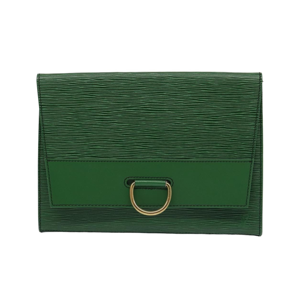 LOUIS VUITTON Epi Jena Clutch Bag Green M52724 LV Auth 83537