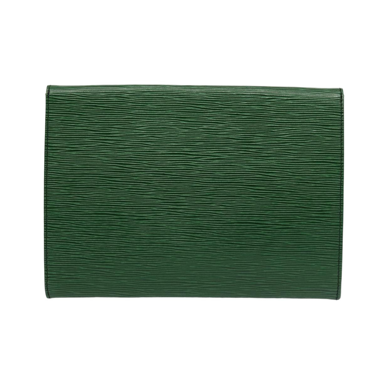 LOUIS VUITTON Epi Jena Clutch Bag Green M52724 LV Auth 83537 - 0