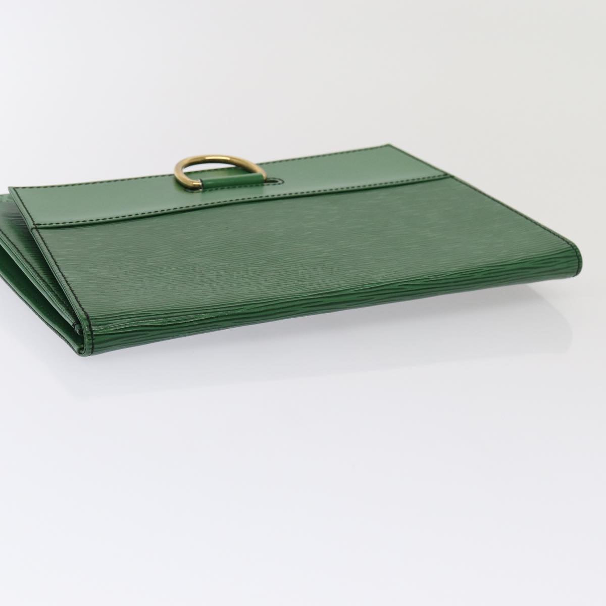 LOUIS VUITTON Epi Jena Clutch Bag Green M52724 LV Auth 83537