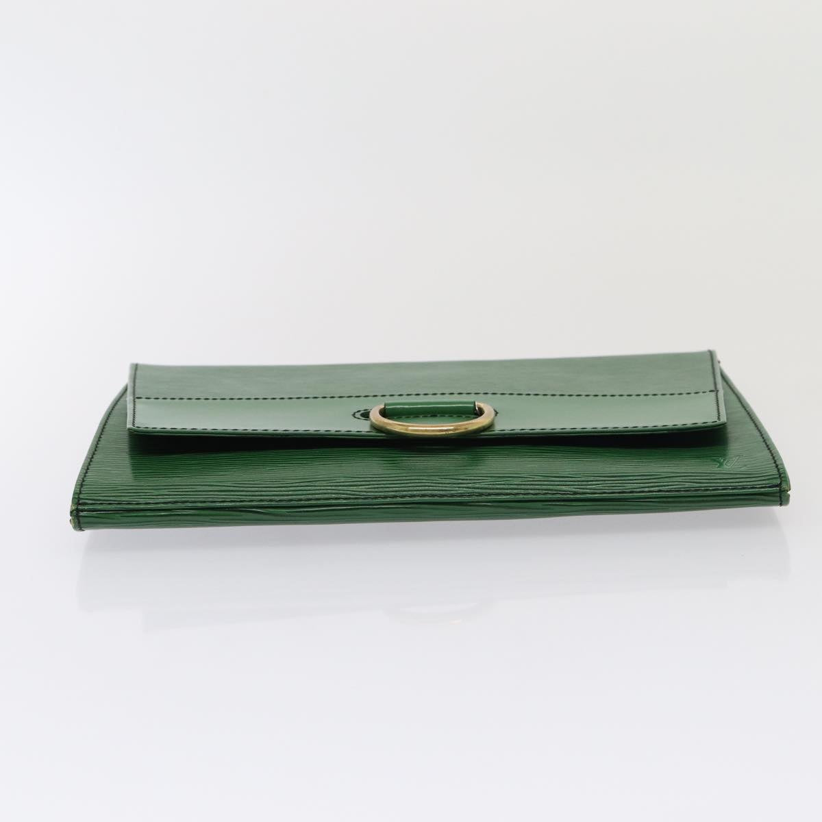 LOUIS VUITTON Epi Jena Clutch Bag Green M52724 LV Auth 83537