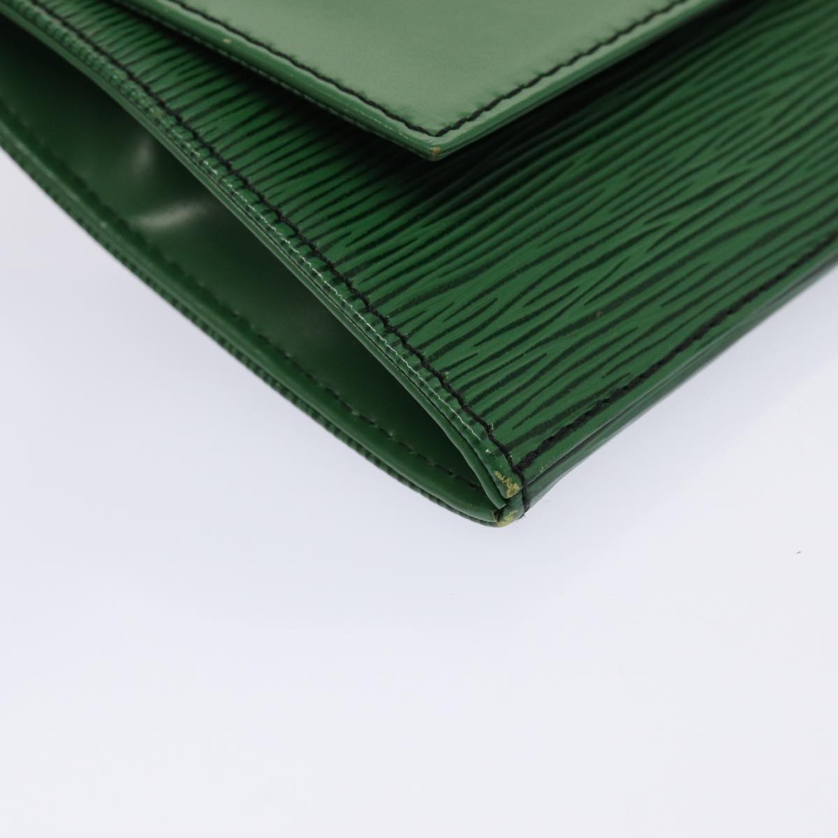 LOUIS VUITTON Epi Jena Clutch Bag Green M52724 LV Auth 83537