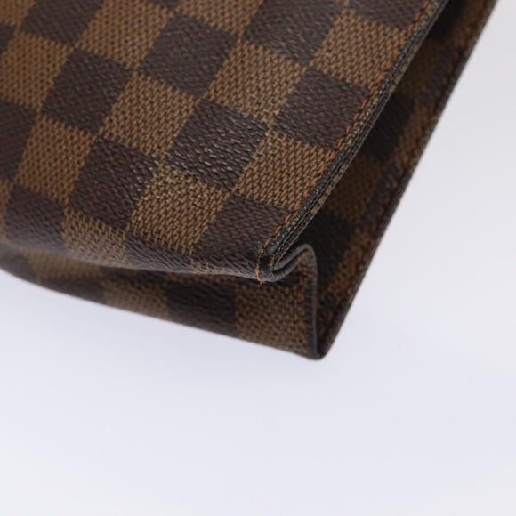 LOUIS VUITTON Damier Ebene Poche Toilette 26 Pouch N47543 LV Auth 83540