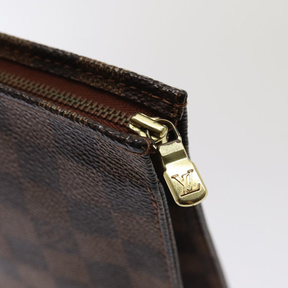 LOUIS VUITTON Damier Ebene Poche Toilette 26 Pouch N47543 LV Auth 83540