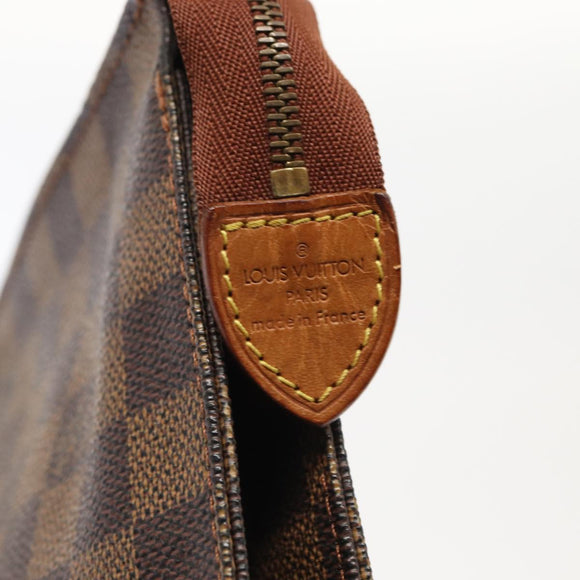 LOUIS VUITTON Damier Ebene Poche Toilette 26 Pouch N47543 LV Auth 83540