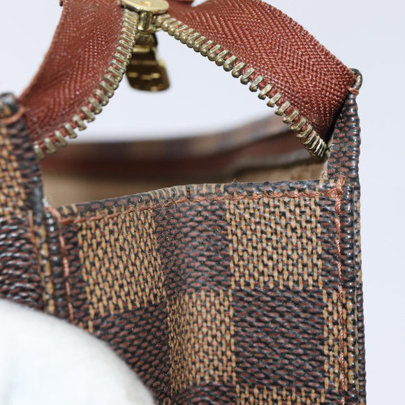 LOUIS VUITTON Damier Ebene Poche Toilette 26 Pouch N47543 LV Auth 83540