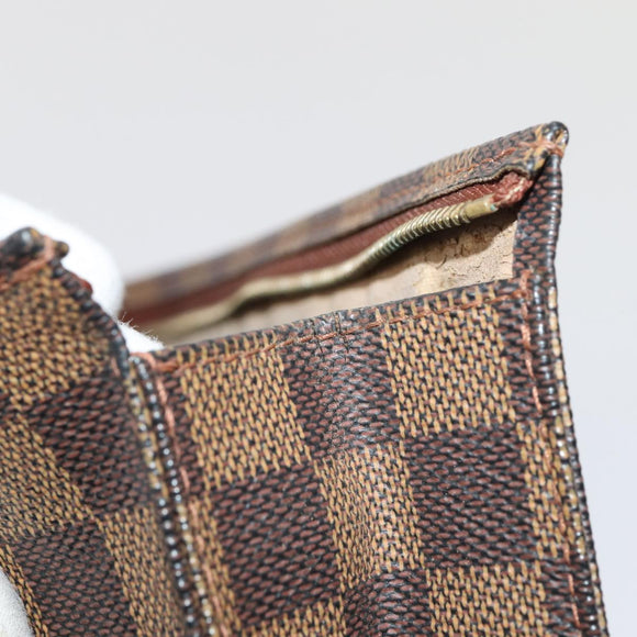 LOUIS VUITTON Damier Ebene Poche Toilette 26 Pouch N47543 LV Auth 83540
