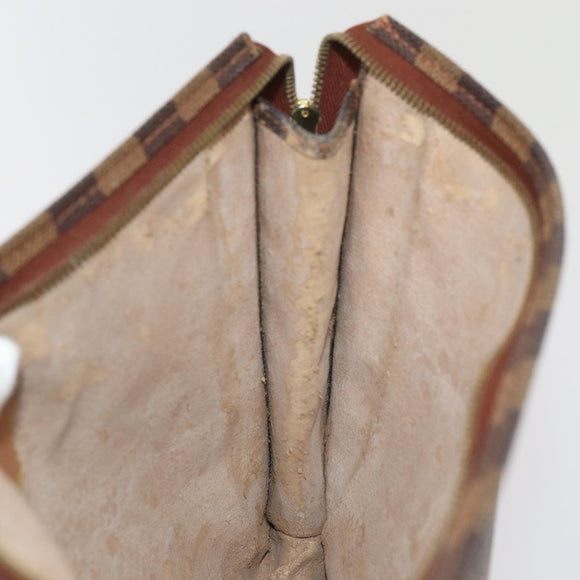 LOUIS VUITTON Damier Ebene Poche Toilette 26 Pouch N47543 LV Auth 83540