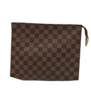 LOUIS VUITTON Damier Ebene Poche Toilette 26 Pouch N47543 LV Auth 83540-13