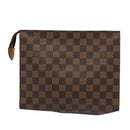 LOUIS VUITTON Damier Ebene Poche Toilette 26 Pouch N47543 LV Auth 83540-2