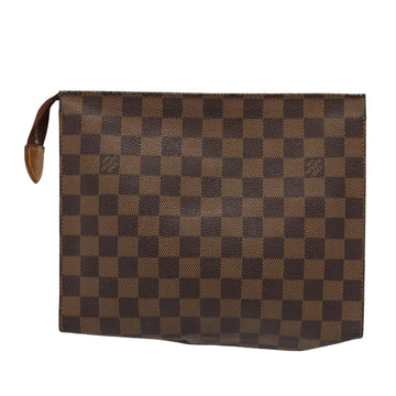 LOUIS VUITTON Damier Ebene Poche Toilette 26 Pouch N47543 LV Auth 83540 - 0