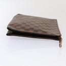 LOUIS VUITTON Damier Ebene Poche Toilette 26 Pouch N47543 LV Auth 83540-3