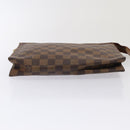 LOUIS VUITTON Damier Ebene Poche Toilette 26 Pouch N47543 LV Auth 83540-6
