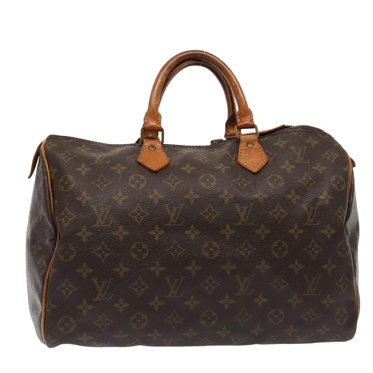 LOUIS VUITTON Monogram Speedy 35 Hand Bag M41524 LV Auth 83556