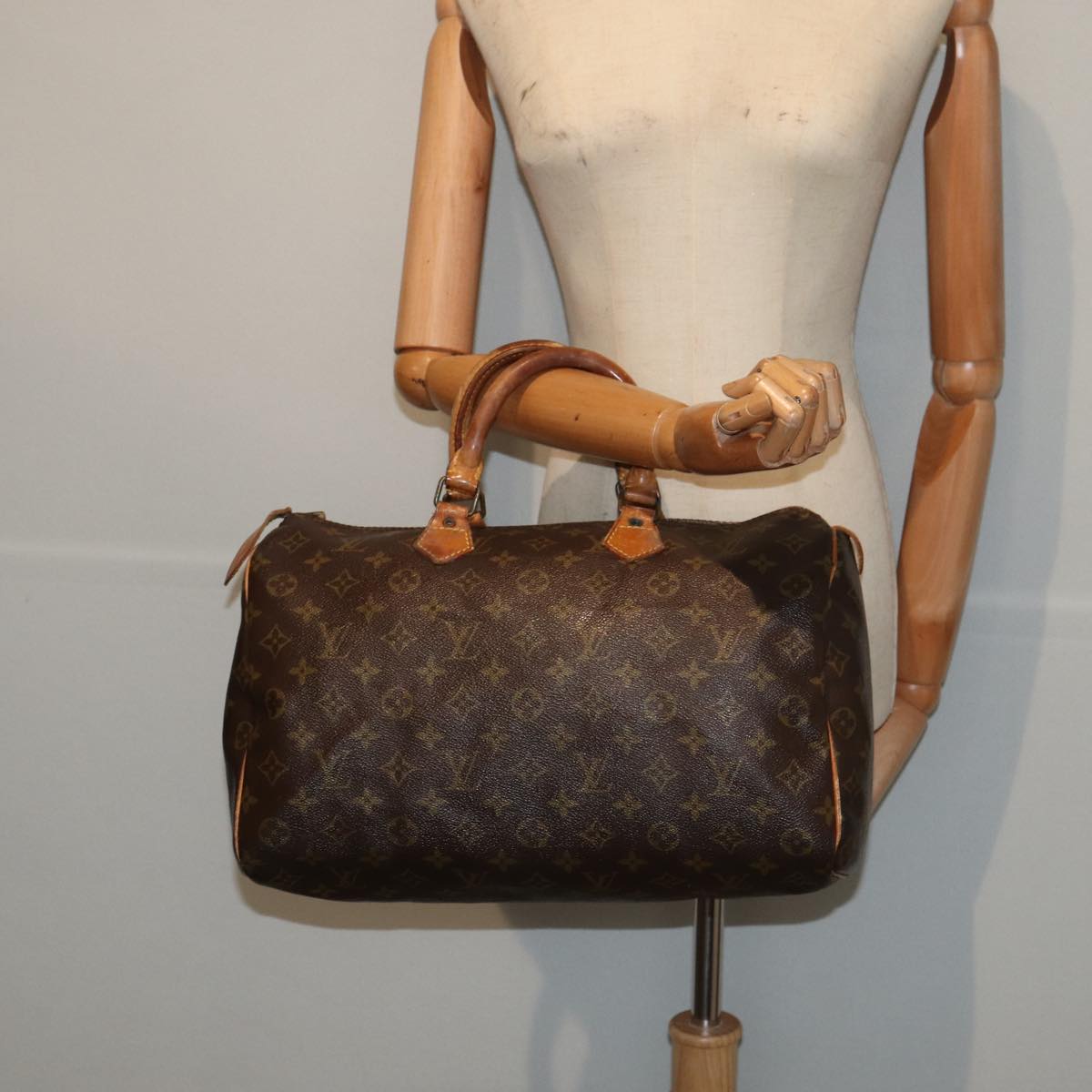 LOUIS VUITTON Monogram Speedy 35 Hand Bag M41524 LV Auth 83557