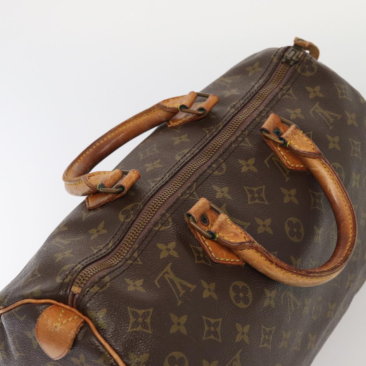 LOUIS VUITTON Monogram Speedy 35 Hand Bag M41524 LV Auth 83557