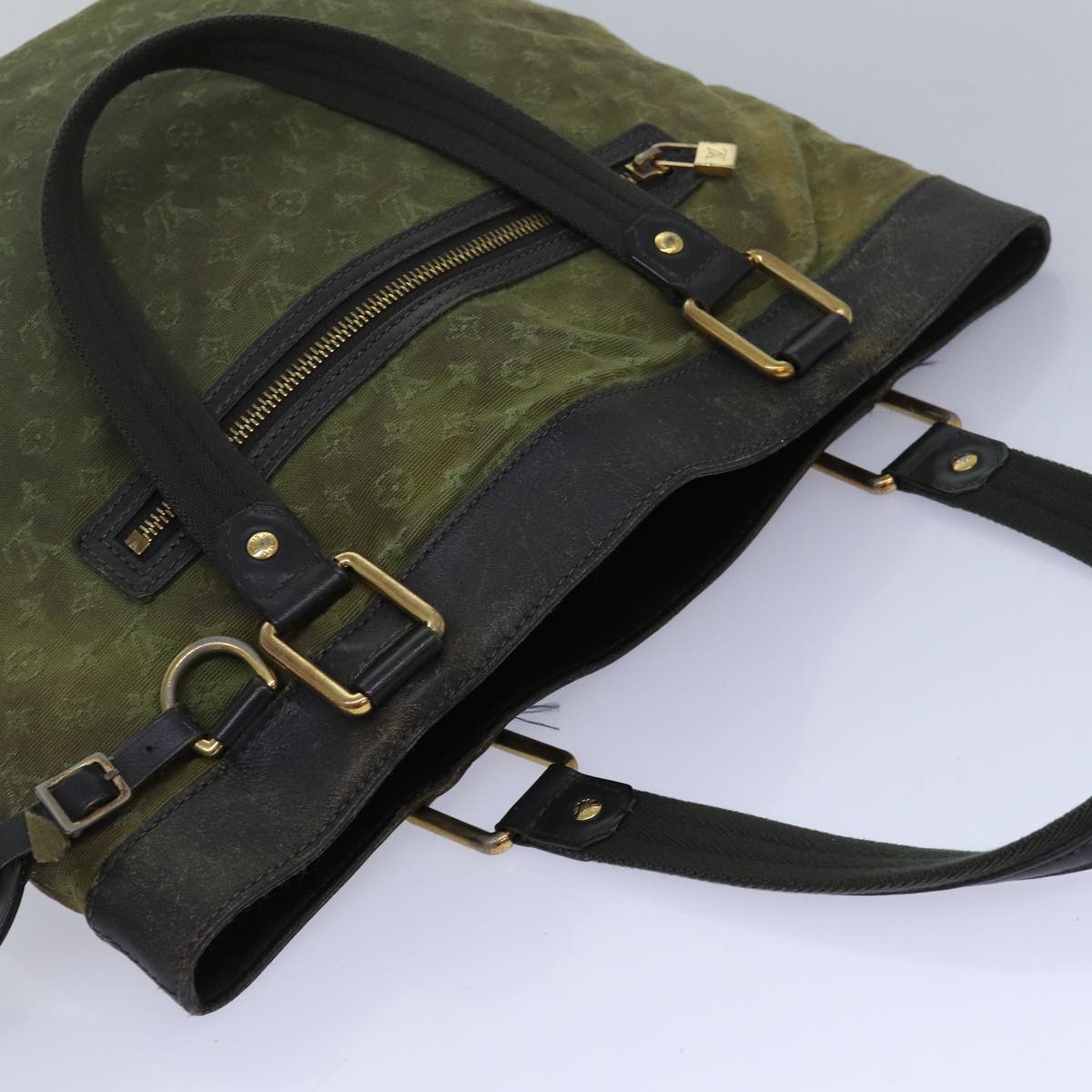 LOUIS VUITTON Monogram Mini Lucille GM Tote Bag TST Khaki M92681 LV Auth 83563