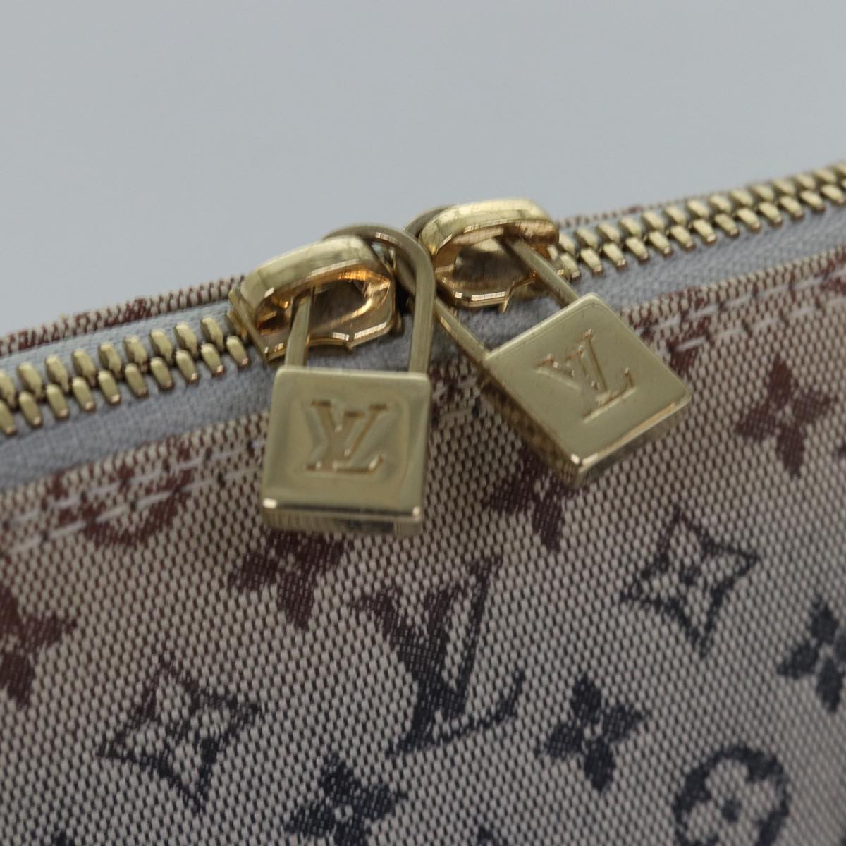 LOUIS VUITTON Monogram Mini Alma Haut Hand Bag Blue M92202 LV Auth 83567