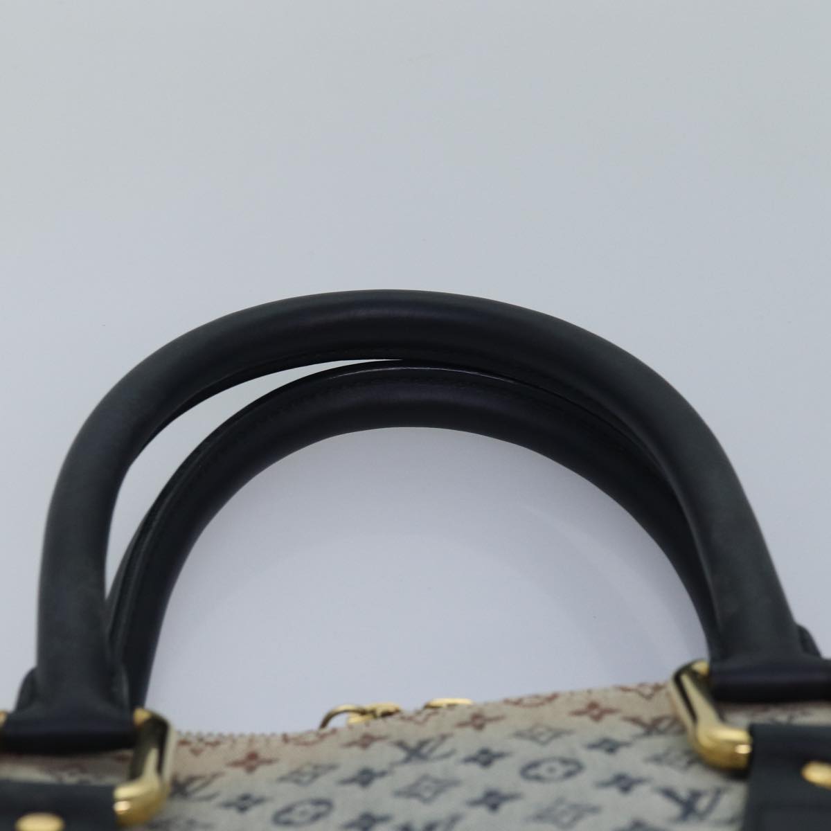 LOUIS VUITTON Monogram Mini Alma Haut Hand Bag Blue M92202 LV Auth 83567