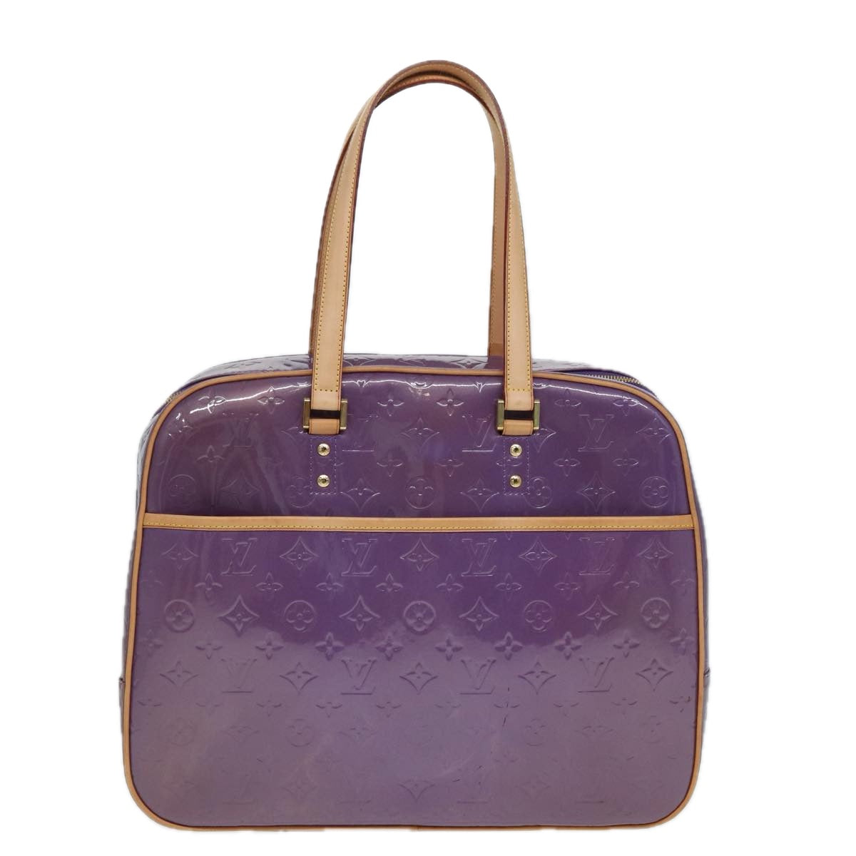 LOUIS VUITTON Monogram Vernis Sutton Hand Bag Purple Viole M91081 LV Auth 83568