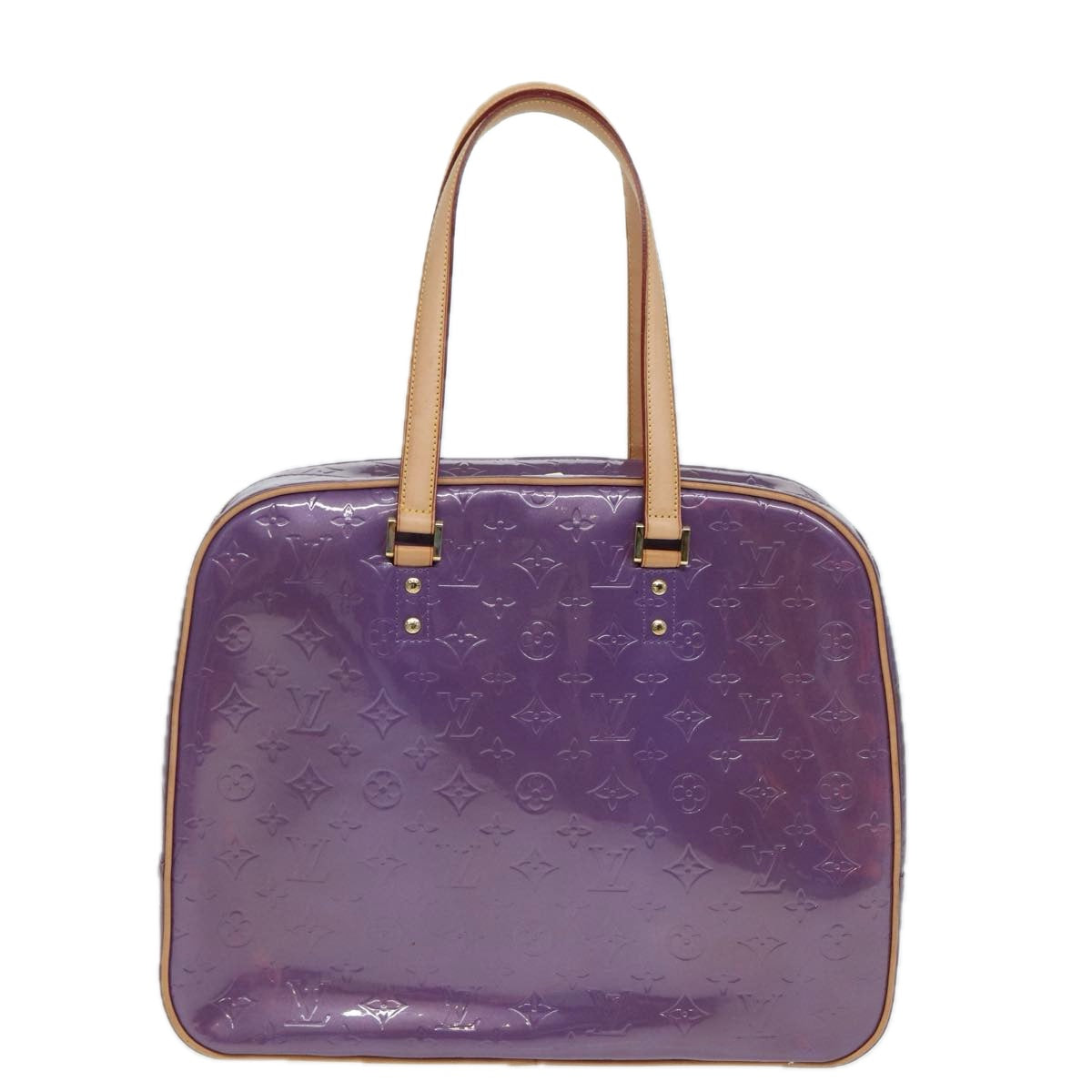 LOUIS VUITTON Monogram Vernis Sutton Hand Bag Purple Viole M91081 LV Auth 83568