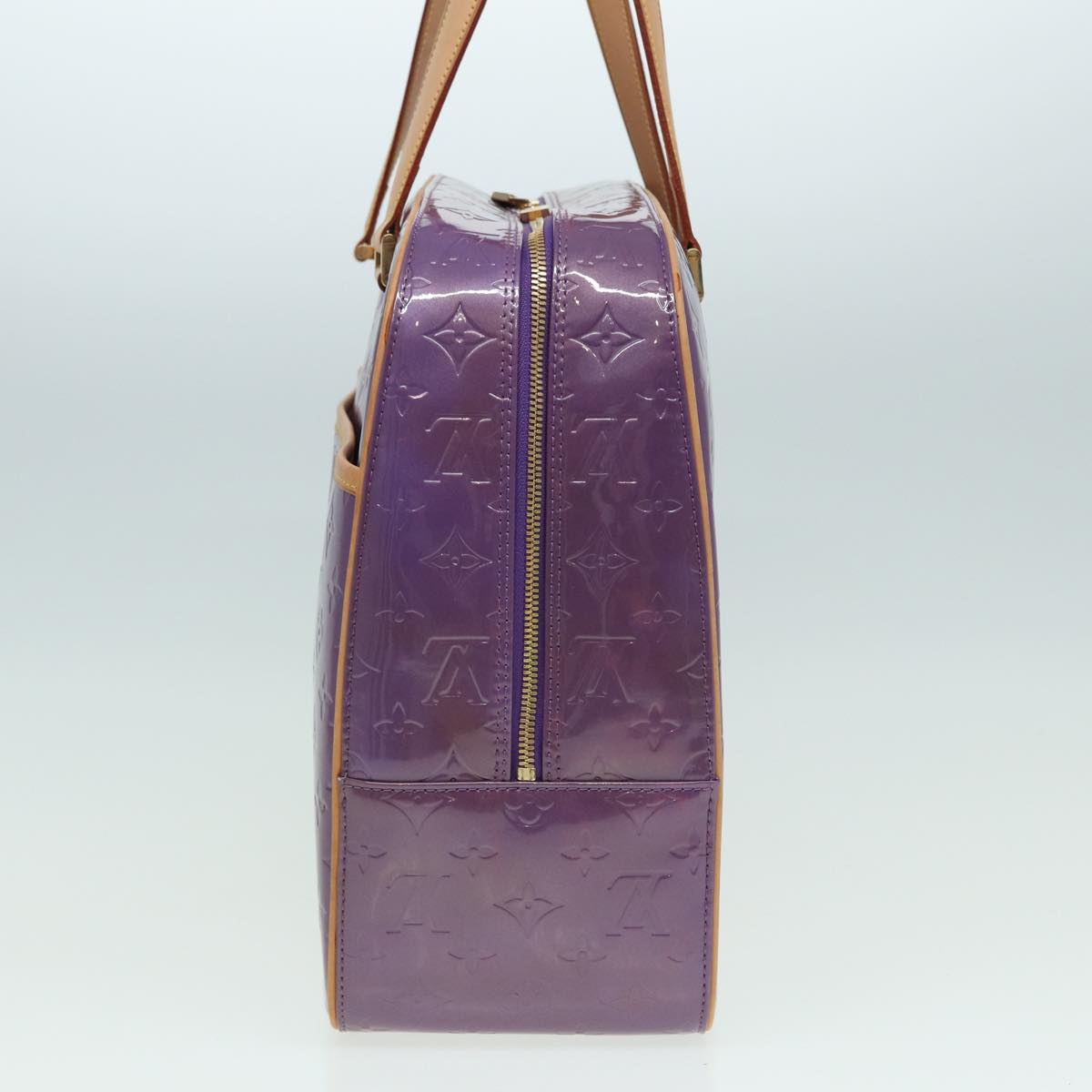 LOUIS VUITTON Monogram Vernis Sutton Hand Bag Purple Viole M91081 LV Auth 83568