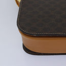 CELINE Macadam Canvas Umhängetasche PVC Leder Braun Auth 83573-15