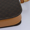 CELINE Macadam Canvas Shoulder Bag PVC Leather Brown Auth 83573-16