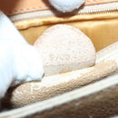 CELINE Macadam Canvas Umhängetasche PVC Leder Braun Auth 83573-12