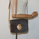 CELINE Macadam Canvas Shoulder Bag PVC Leather Brown Auth 83573-24